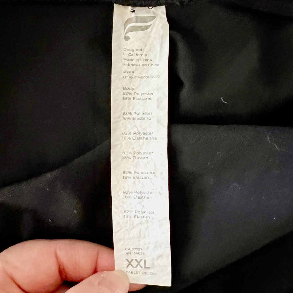 Fabletics XXL PureLuxe High-Waisted Maternity 7/8 Legging Black Pockets 2 Pairs - Picture 6 of 9